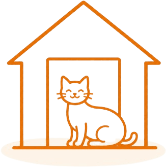 家と猫のアイコン